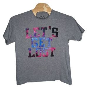 Let's Get Lost Univibe T‎ Shirt Size XL Cosmic Outer Space Exploration